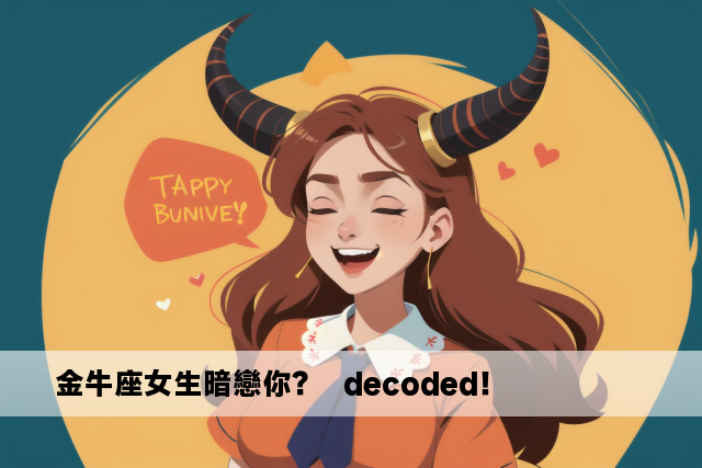 金牛座女生暗戀你？  decoded！