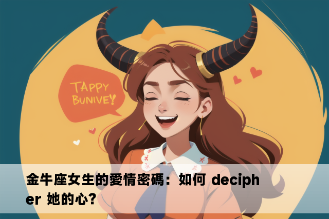 金牛座女生的愛情密碼：如何 decipher 她的心？