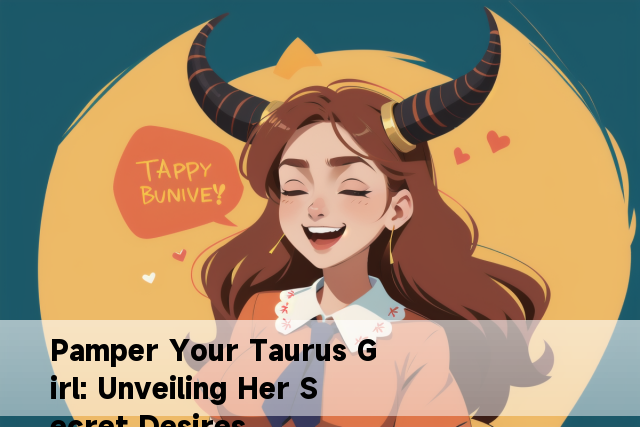 Pamper Your Taurus Girl: Unveiling Her Secret Desires